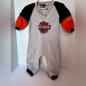 Infant Harley Davidson Bar & Shield Logo Romper 18 Months One Piece